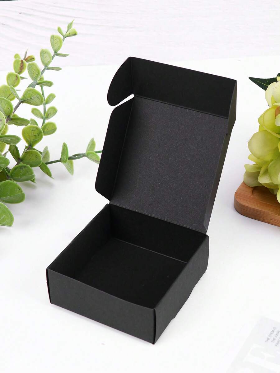 10pcs Party Gift Boxes, Black - Black - View 1