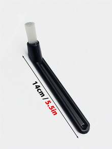 1pc Black Nylon Material Plastic Handle L-Shaped Design Coffee Machine Cleaning Brush, Modern Minimalist Style Multipurpose Keyboard Kitchen Detail Brush Suitable For Home Kitchen, Study Room, Balcony, Office, Coffee Shop, Dessert Shop, Hotel, Restaurant, Kitchen. - Black - View 5