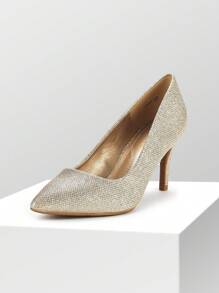 Women High Stiletto Heels Closed Pointed Toe Dress Pumps Shoes For  Wedding Work Office Business, 3 Inches SIZE UP - Vàng - Xem 4