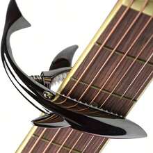 1入鋅合金鯊魚可拆卸夾板,適用於原聲吉他和電吉他,耐用的夾板 - 銀色 - 查看 6