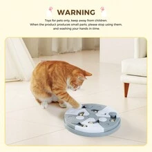 1只寵物智能慢食碗,互動寵物餵食器,狗狗訓練食物配遊戲 - 灰色 - 查看 5