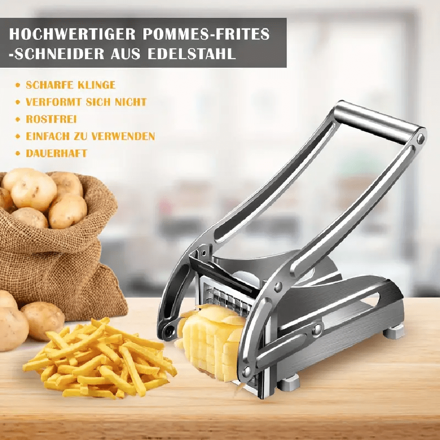 1pc French Fry Cutter, Commercial Stainless Steel Potato Slicer With