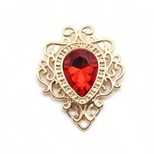 10pcs Gold Color Baroque Style Alloy Vintage Hollow Out Lace Pendant For Diy Jewelry Making, Handmade Bracelet Necklace Earring Hair Accessories, Bridal Wedding Dress Shoes Bag Decoration, Floral Arrangements, Invitation Card Gift Box Decoration - 10pcs - View 9