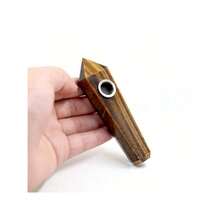 1pc Natural  Quartz Smoking Pipes Crystal Point Wand Healing Stones Polishing Quartz Crystals For Gifts - Yellow Gold - View 1