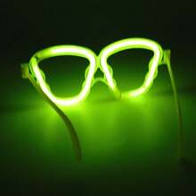 6pcs Random Color Skull Shaped Glow In The Dark Glasses, Perfect For Concert, Festival, Party, Wedding, Night Club And Celebration - Multicolor - View 6