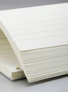 1本上翻鐵絲綁定筆記本,a4加厚日記簿,帶簡化橫線,ins風格 - 白色 - 查看 4