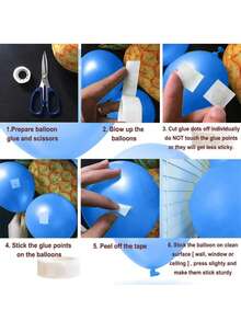 500pcs/5rolls Double-Sided Tape, Household Strong Adhesive Sticker, Double-Sided Balloon Glue Points For Diy Decoration Of Balloon Accessories - 5 Rolls Of Balloon Double-sided Tape - View 5