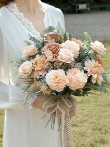 1入組人造橙色花盒diy材料套件 - 橘色 - 查看 2