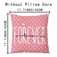 1入組聚酯纖維單面數字印刷情人節圖案(45*45cm/17.7*17.7inch)靠墊套,適用於客廳和臥室的家居裝飾,隱藏式拉鍊(不包括靠墊核心)