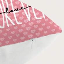 1入組聚酯纖維單面數字印刷情人節圖案(45*45cm/17.7*17.7inch)靠墊套,適用於客廳和臥室的家居裝飾,隱藏式拉鍊(不包括靠墊核心)