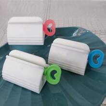 1入組手動壓縮式牙膏擠壓器,多功能牙膏管擠壓器,夾式潔面擠壓器,浴室用品 - 紅色 - 查看 8