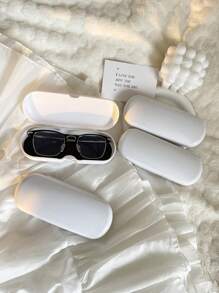 XIANG YU Estuche de gafas de unicolor estilo "Creamy/Monet", nuevo diseño moderno y sencillo, conveniente y portátil con función impermeable y a prueba de polvo (tamaño pequeño, hecho de material plástico) Accesorios de gafas para mujeres - Multicolor - Ver 12