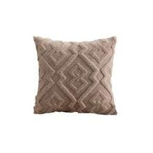 1pc Geometric Plush Cushion Cover Without Pillow Core, Bohemian Style For Living Room Bedroom Home Decoration All Seasons Pillow Case - Khaki - View 5