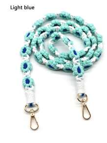 Boho 1pc New Creative Handwoven Flower Design Phone, Bag, Key Chain Lanyard - Multicolor - View 3