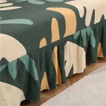 1入組印花裙式沙發床套,無扶手折疊沙發套,可用於客廳家居裝飾 - 彩色 - 查看 9