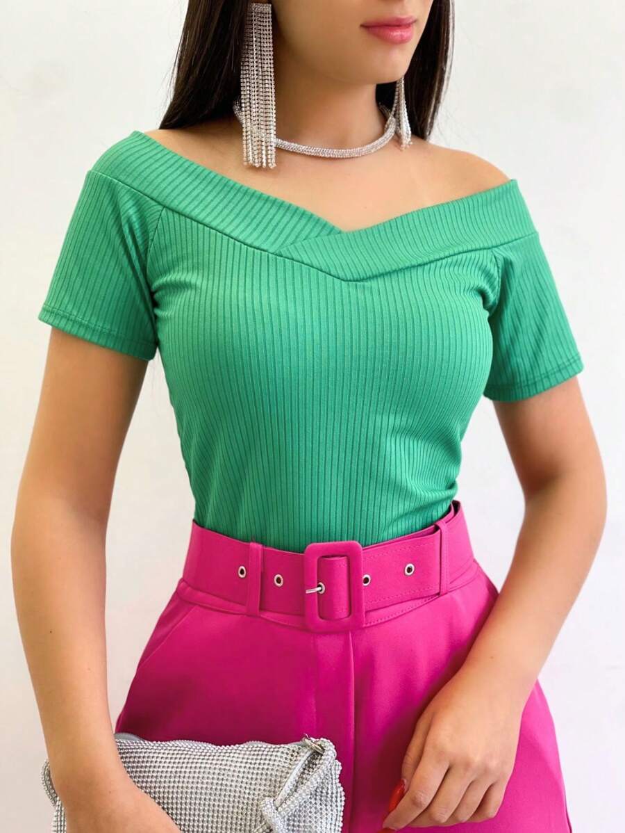 Women Tops - 綠色 - 查看 1