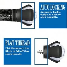 1入高爾夫球拾取器球夾,橡膠鋅合金高爾夫用品高爾夫配件,方便實用的高爾夫訓練輔助工具 - 黑色 - 查看 8