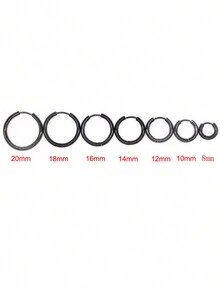 2 Thép không gỉ 2.5mm Dày NỮ Nam Váy rộng Kẹp Tròn Vòng khuyên tai Tai Xoắn ốc Punk Đồ trang sức xuyên thấu - Hoa tai - Xem 43