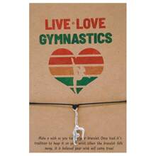 跳舞許願手繩愛舞蹈線許願手繩簡單的禮物許願手繩附有舞蹈者許願手繩 - dance 6 - 查看 15