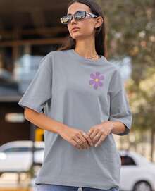 Women T-Shirts - 灰色 - 查看 2
