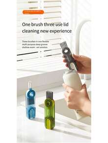多功能矽膠杯刷可以旋轉,適用於嬰兒奶瓶、杯子清洗,家庭隙縫清潔刷 - 綠色 - 查看 8