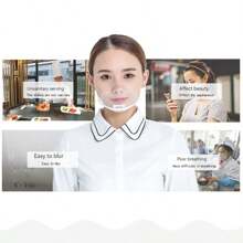 10 pièces Masque facial transparent jetable, convient pour les restaurants, les chefs, les boulangers, les étals de nourriture, le personnel de restauration. Écran facial en plastique PET anti-éclaboussures