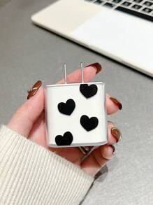 5入組黑心設計1.5米纜線收納器,固定纜線,tpu充電口蓋,兼容apple 12/13/14系列手機,可用於20w快充數據線 - 黑色 - 查看 2