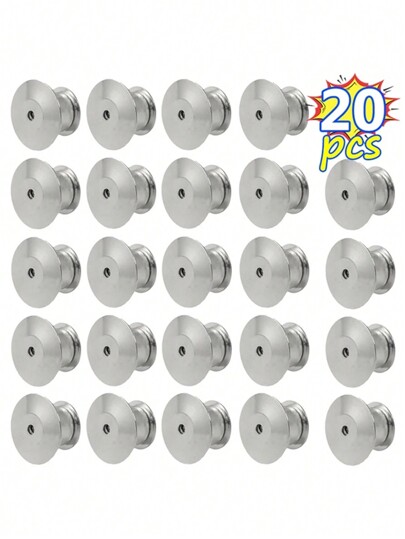 20 piezas de hebilla con pasador dorado y plateado, broche, insignia de solapa esmaltada, componente de descubrimiento de joyería