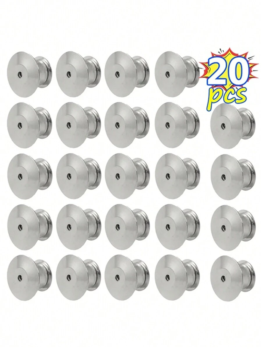 20 件锁扣配金银后针、胸针、珐琅翻领别针、珠宝探索组件 - 20pcs - 查看 1