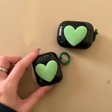 适用于 2/3/Pro/Pro2/Pro3 的绿色心形保护壳，黑色 - 黑色 - 查看 2