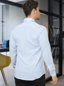 Men Shirts - 淺藍色 - 查看 5