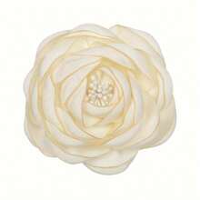 Cross-Border Elegant Vintage Fabric Rose Corsage Pin Handmade Floral Brooch - Red - View 4