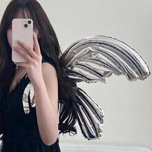 蝴蝶翅膀气球网红生日场景拍照道具发光背饰夜市摆摊用品 - 玫瑰金 - 查看 3