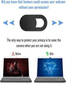 3-częściowa przesuwna osłona kamery internetowej do laptopa, suwak do telefonu, anty-szpiegowska, kompatybilna z iPadem, tabletem, soczewkami, naklejka zapewniająca prywatność, do stosowania w Daily Shield, biurze i domu. Ochraniacz obiektywu Daily Shield Office Home, wodoodporna, odporna na wstrząsy, odporna na upadki, zarysowania. - Czarne - Zobacz 3