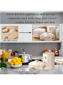 30入組（10入組80厘米+10入組100厘米+10入組110厘米）廚房小家電塵袋,加厚彈性空氣炸鍋,攪拌機,咖啡機,高壓鍋和慢煮鍋用塵袋 - 透明 - 查看 4