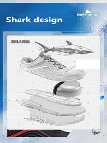 1pc Men's Work Safety Shoes With Shark Design, Anti-Smashing, Anti-Piercing, Waterproof, Rubber Anti-Slip Sole, Steel Toe Cap, Round Toe, Genuine Leather Upper, Microfiber Waterproof Lining, Comfortable And Breathable, Suitable For Outdoor Construction Sites, Factories, Welding, Machinery Manufacturing, Food Industry, Outdoor Mountaineering - Black - View 9