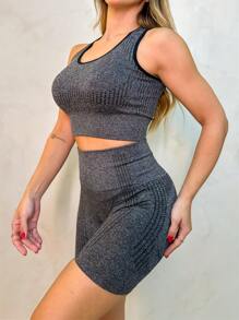 Women Sports Sets - 黑色 - 查看 3