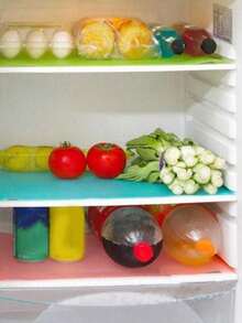 4入組/包隨機顏色廚房櫥櫃、冰箱可切割防滑墊 - 彩色 - 查看 1