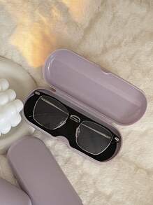 XIANG YU Estuche de gafas de unicolor estilo "Creamy/Monet", nuevo diseño moderno y sencillo, conveniente y portátil con función impermeable y a prueba de polvo (tamaño pequeño, hecho de material plástico) Accesorios de gafas para mujeres - Multicolor - Ver 8