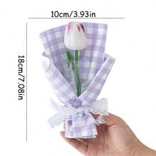 1束鬱金香小花束,紀念品鬱金香小花束,生日禮物,情人節禮物,女友創意禮物,適用於婚禮,情人節,生日等等。 - 香檳色 - 查看 4