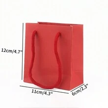 1pc Red Square Jewelry Gift Packing Box Engagement Storage Organizer For Necklace Ring Bracelet Pendant Earring Display - Red - View 12