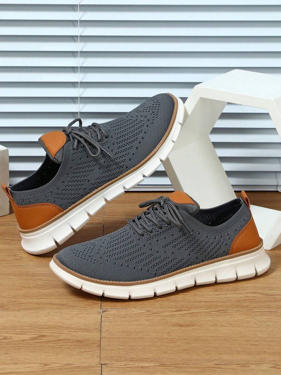 黑白輕便運動鞋,具有舒適的觸感,保護腳部在戶外活動,舞蹈,健身和跑步時不受傷。 輕鬆穿脫,柔軟,透氣且舒適。 適合旅行,步行,學校,節日禮物,寬寬度運動鞋。 - 灰色 - 查看 1