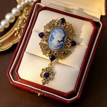 Vintage  Elegant Queen Head Portrait Brooch For Women Antique Wedding Bridal Bouquet Clothing Jewelry - Beauty Head - View 8