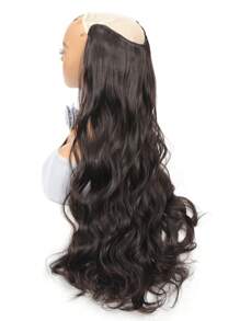 V-Shape Synthetic Hair Extension, Curly & Wavy Texture Clip-In Hair Extension, Thick Hair Piece For Hair Extensions & Hairpieces