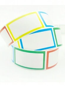 1捲彩色空白手寫貼紙,防水貼標籤貼紙,diy分類標記,適用於罐子和瓶子 - 彩色 - 查看 8