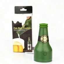 1pc Green Bottle Shape Ultrasonic Beer Foamer Creative Kitchen Tool For Bar Parties (Aa Batteries*2 Not Included) - Army Green - View 5
