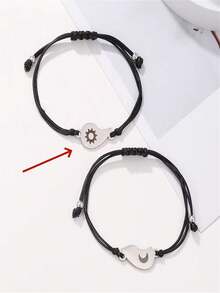 太陽和月亮手鍊非常適合情人節 - 愛心太陽手鍊 - 查看 6