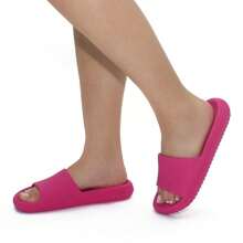 Women Flat Sandals - 玫紅色 - 查看 2