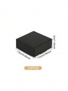10pcs Party Gift Boxes, Black - Black - View 2