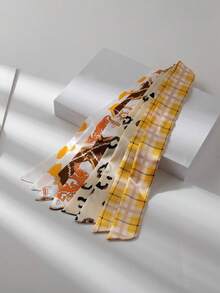 4pcs/Set Elegant Small Silk Scarfs, Suitable For Bag/Purse Accessory, Wrist Scarf, Daily Wear, Hair Bands/Accessories, Fashion Neck Ties - Multicolor - View 4